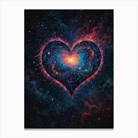 Galaxy Heart Canvas Print