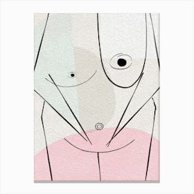 Drawing Of A Woman Canvas Print