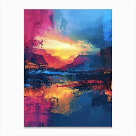 Sunset Canvas | Pixel Art Series 1 Canvas Print