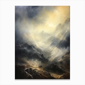 'Clouds And Mountains' Canvas Print