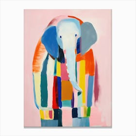 Playful Illustration Of Elephant For Kids Room 4 Canvas Print