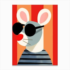 Little Rat 1 Wearing Sunglasses Canvas Print