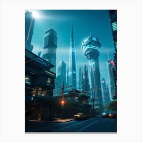 Futuristic City 4 Canvas Print