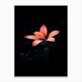 Red Flower Wallpaper Canvas Print