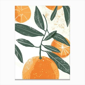 Tangerines Close Up Illustration 3 Canvas Print