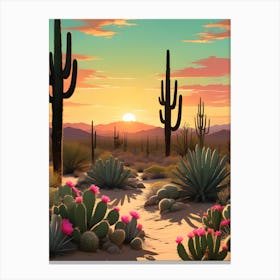 Cactus Desert Canvas Print