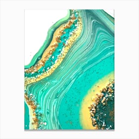 Turquoise geode1 Canvas Print