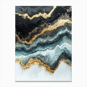 Pindus Golden Peaks - Abstract Earth Canvas Print