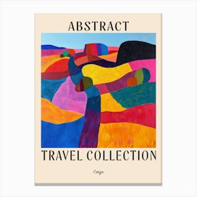 Abstract Travel Collection Poster Congo 3 Canvas Print