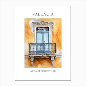Valencia Travel And Architecture Poster 3 Canvas Print