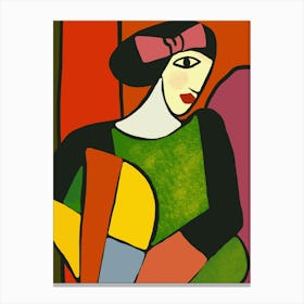 Woman With A Book Canvas Print