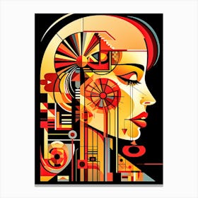 Abstract Illustration Of A Woman And The Cosmos 14 Canvas Print