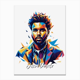 Jason Derulo 02 Portrait Music Icon Style WPAP Pop Art Canvas Print