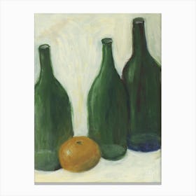 Clementine And Bottles Canvas Print