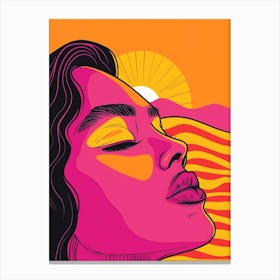 Illustration Of A Woman'S Face 7 Canvas Print