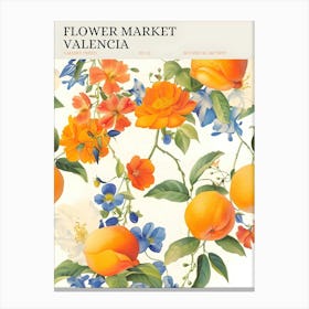 Flower Market Valencia Canvas Print