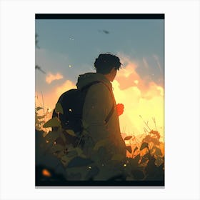 Sunset Walk Canvas Print