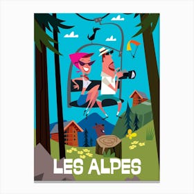 Les Alpes Poster Canvas Print