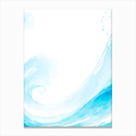 Blue Ocean Wave Watercolor Vertical Composition 18 Canvas Print