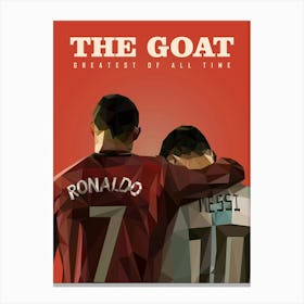 Ronalado x Messi Canvas Print