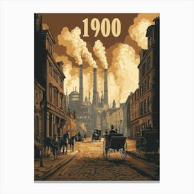 Aihrgdesign A Vintage Poster Of An Industrial City In 1900 Fe 0fa60eed B94e 4976 8a03 3f982cde26b4 1 Canvas Print