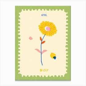 April Birthmonth Flower Daisy Canvas Print