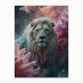 Lion In The Clouds Canvas Print