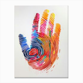 Fingerprint Painting Canvas Print