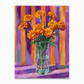 Orange Carnations 3 Canvas Print