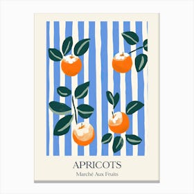 Marche Aux Fruits Poster Apricots Fruit Summer Illustration 5 Canvas Print