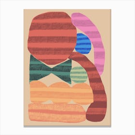 Abstract Stripe Minimal Collage 15 Canvas Print