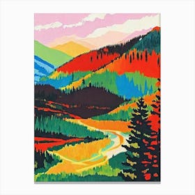 Banff National Park Canada Abstract Colourful Canvas Print