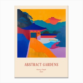 Colourful Gardens Ninna Ji Temple Japan 1 Red Poster Canvas Print