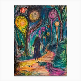 Girl In The Forest Canvas Print