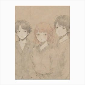 Three Girls Canvas Print