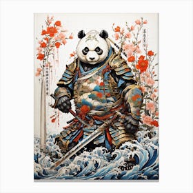 Panda With A Sword Canvas Print