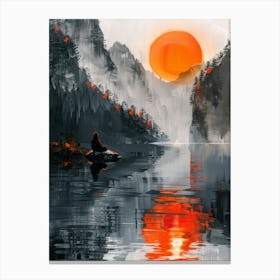 Sunset In The Mountains 26 Canvas Print