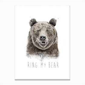 Ring my bear Canvas Print