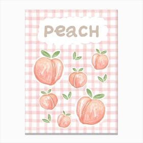 Watercolor Peaches Canvas Print