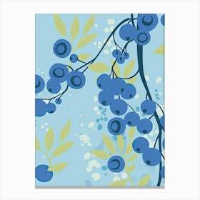 Blueberries Illustration 1 Canvas Print