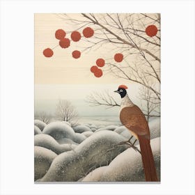 Bird Illustration Pheasant 6 Canvas Print