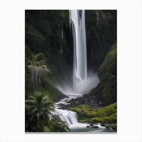 Kaihūrāngu Falls, New Zealand Realistic Photograph (1) Canvas Print