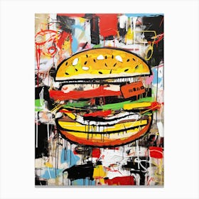 Burger Basquiat style Canvas Print