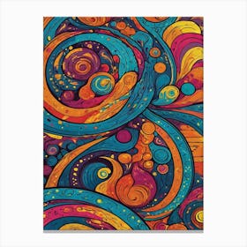 Psychedelic Swirls 1 Canvas Print