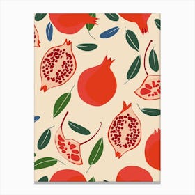 Pomegranate Fruit Pattern 1 Canvas Print
