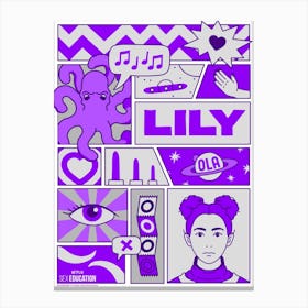 Lily Poster Canvas Print