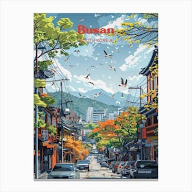 Busan South Korea Kdrama Travel Art Toile