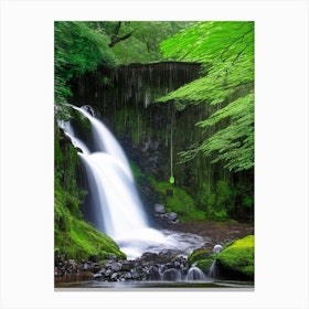 Torc Waterfall, Ireland Realistic Photograph (3) Canvas Print