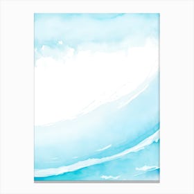 Blue Ocean Wave Watercolor Vertical Composition 57 Canvas Print