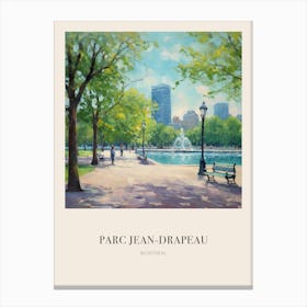 Parc Jean Drapeau Montreal Canada 2 Vintage Cezanne Inspired Poster Canvas Print